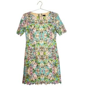 Tahari Lace Lined Shift Dress Size 6